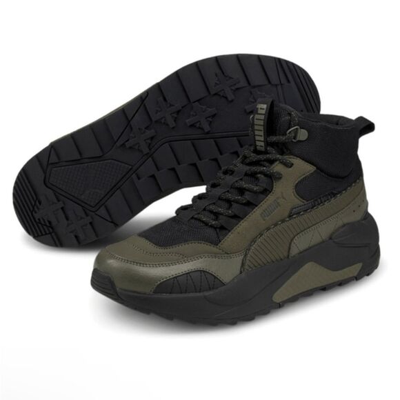 Puma X-Ray 2 Square Mid Winter Sneaker Boot Sz 11 Green / Black - Picture 3 of 15